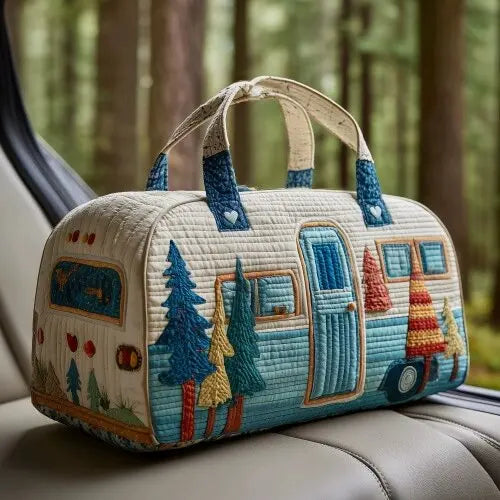 Adjustable Strap 3D Quilted Duffle Bag Large Capacity Sports Travel Tote