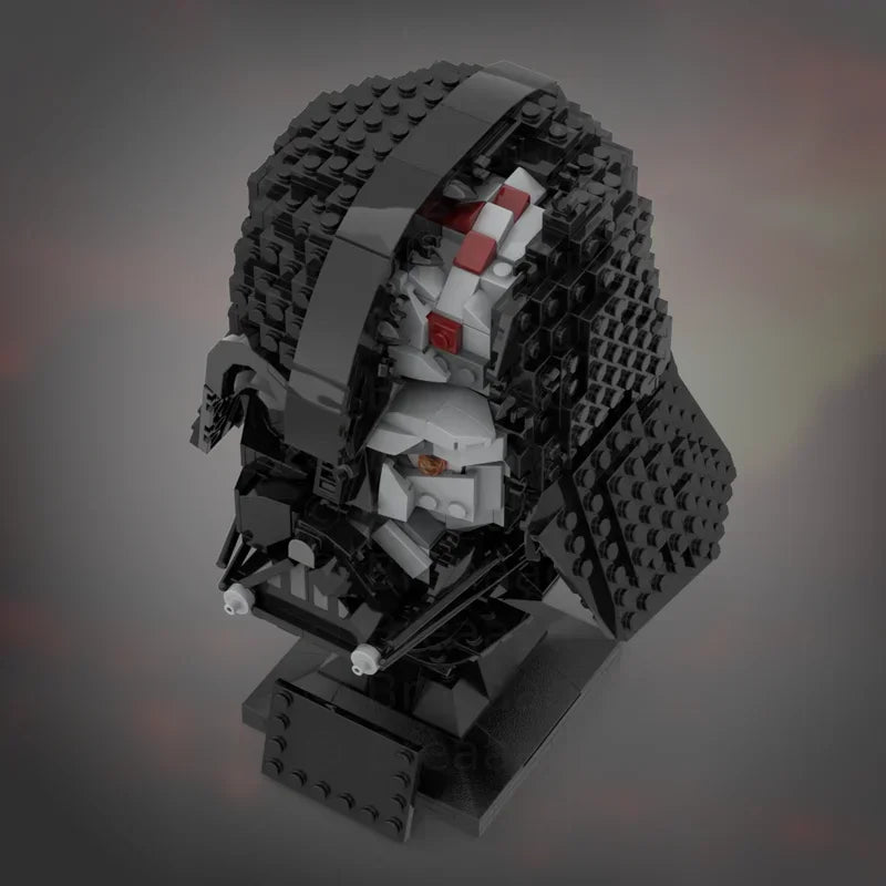 979pcs Star Battle Damaged Vader Helmets Model Building Blocks Bricks Education Assembly for Christmas Gifts Moc-75304 toys