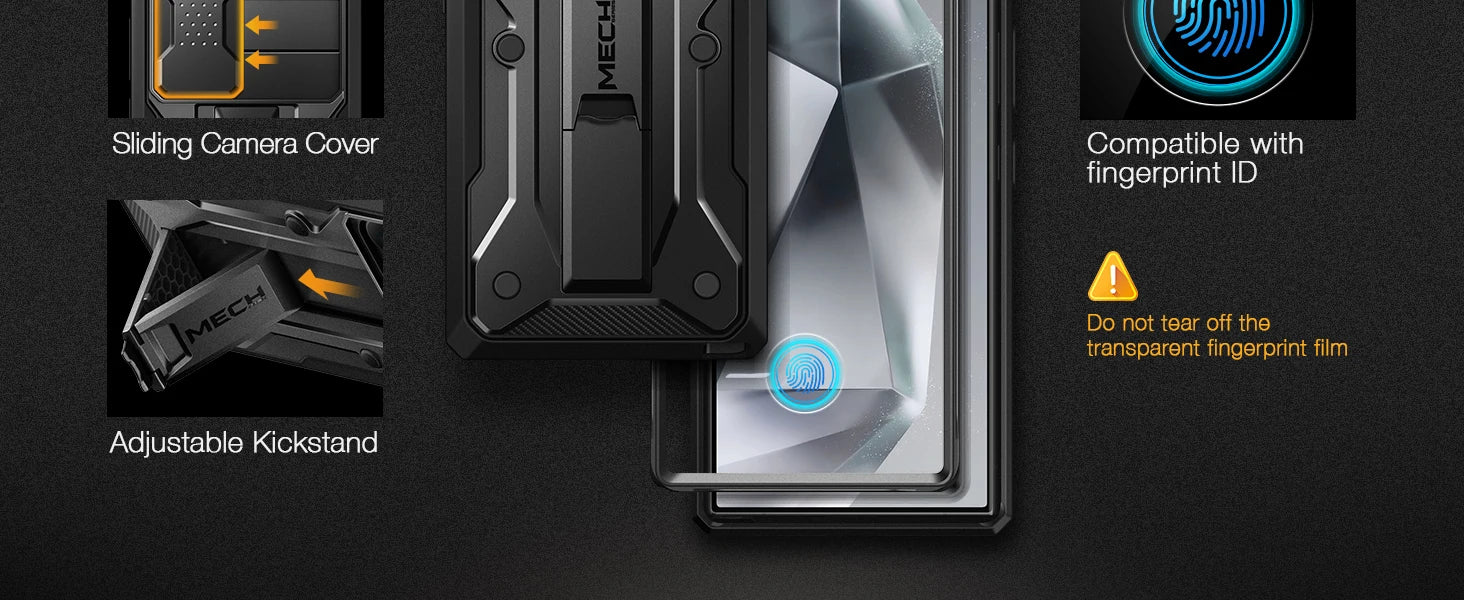 For Samsung Galaxy S24 Ultra Case Full-Body Shockproof Dual Layer Rugged Belt-Clip Case with Front Frame camera Screen Protector