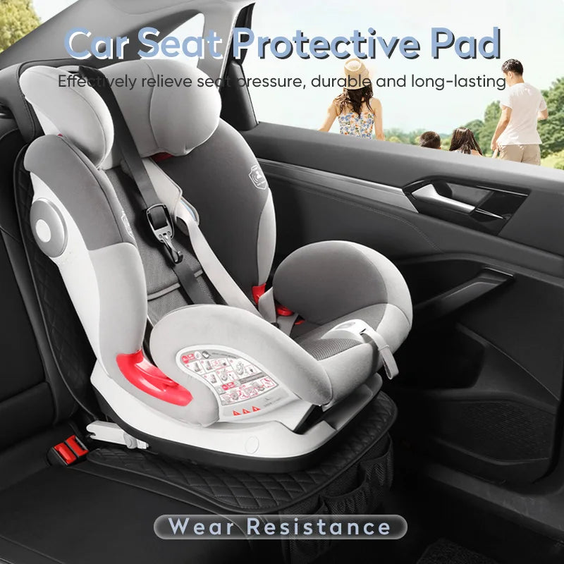 PU Leather Car Seat Protection Mat Car Seat Protector for Child Universal Car Safety Seat Mat Auto Security Rear Seat Covers