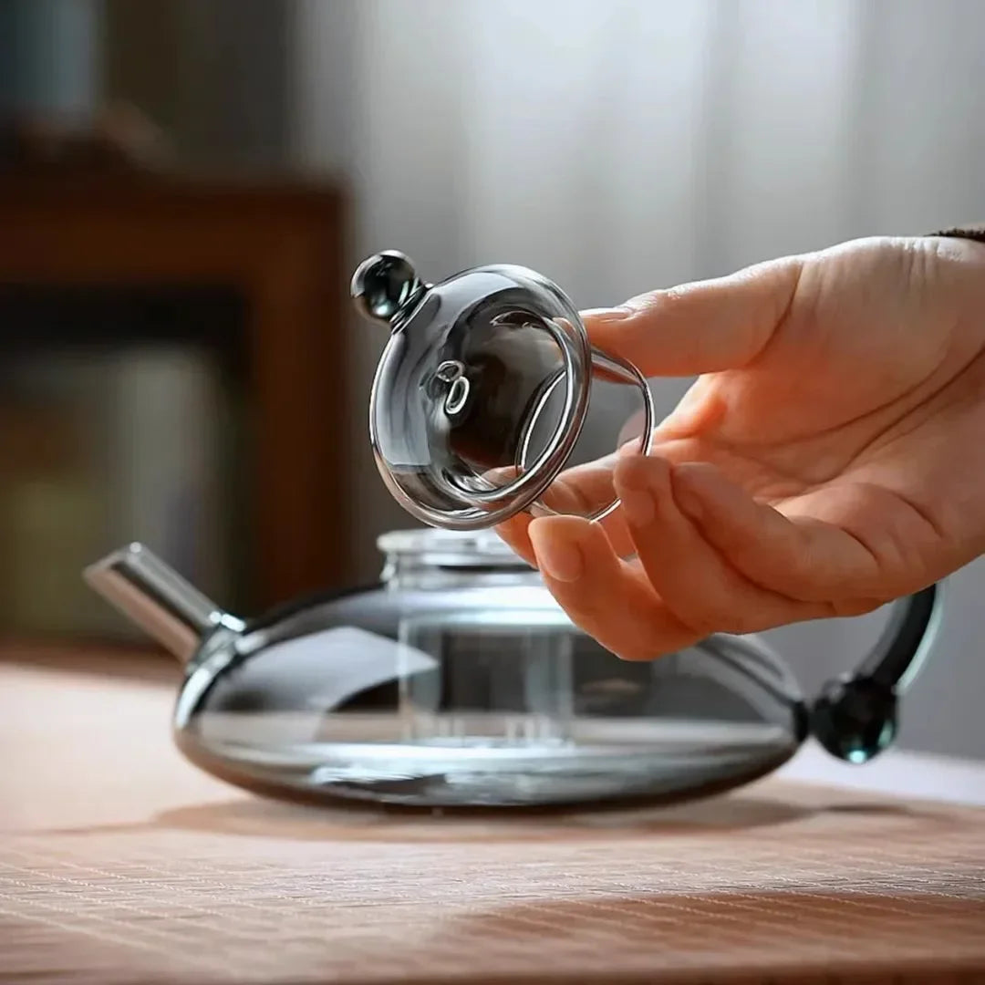 Explosion Resistant Glass Teapot Set with Heat Resistant Teacup 500ml