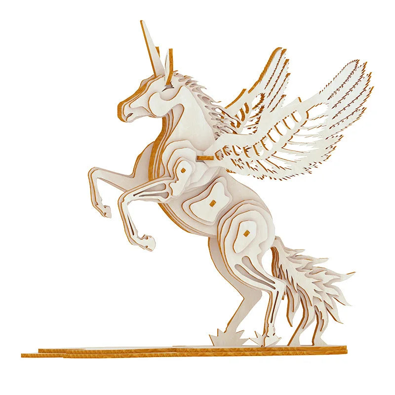 3D Wooden Puzzle Toys for  Adults Teens Animal Assembly Kit Decoration Animal Puzzle Games Home Office Creative Ornament