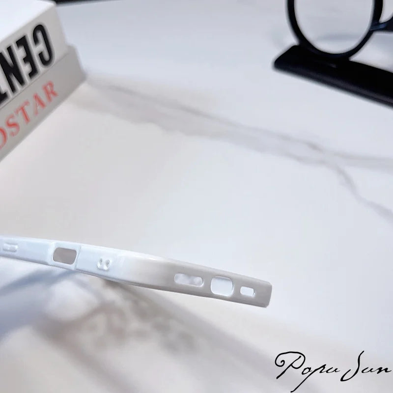 Transparent Fallen Leaves Flower Phone Case For iPhone 16 15 14 Pro Max 15 14 16 Plus Maple Leaf Clear Funda Back Cover