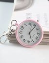 Moveable Pointer Watch Keychain for Women Men Trendy Electronic Clock Key Chain Child Gift Car Key Ring Accessories