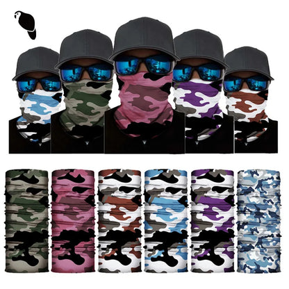 Camouflage Mountaineering Neck Scarves Outdoor Riding Windproof Mask Summer Sun Protection Headscarf