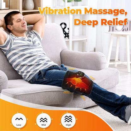 Multifunctional Red Light Massage Pad with Digital Display Controller LED Red Light Therapy Vibration Massage Relax Body