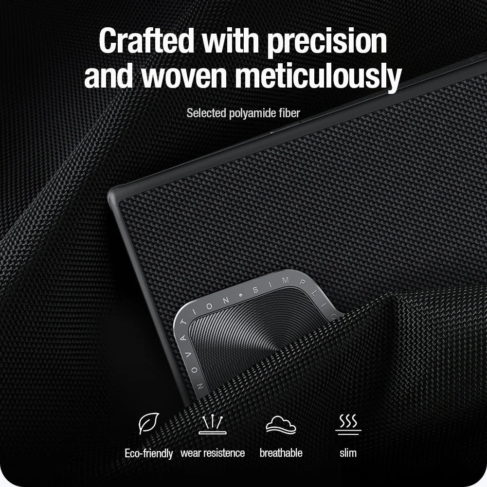 Nylon Texture do Prop Magnetic Case For Samsung Galaxy S24 Ultra Case Fiber Camera Flip Bracket Shockproof Back Cover