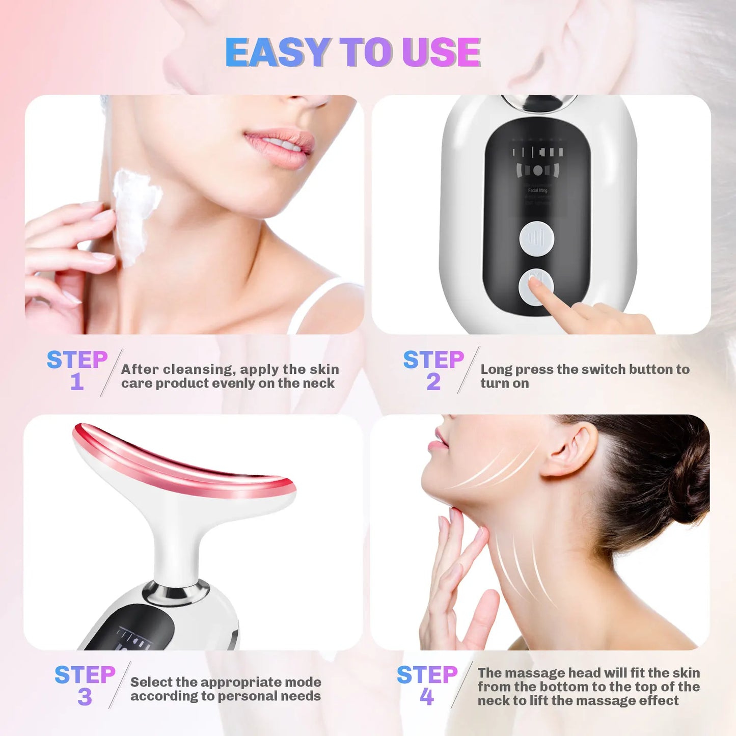 EMS Face Neck Lift Beauty Device Facial Massager Double Chin Remover Skin Rejuvenation Tightening