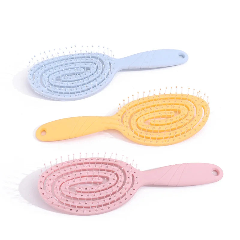 Oval Hollow Ventilated Comb Anti-static Massage Scalp Beauty Smoothing Hair Styling Tools Hair Brush  Hair Accessories