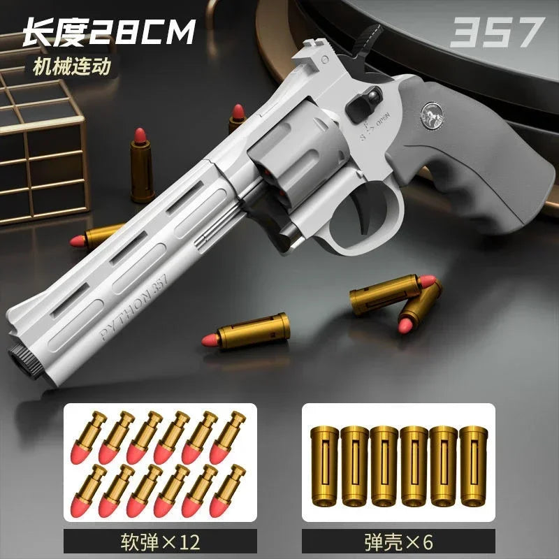 ZP5 357 Revolver Launcher Pistol EVA Soft Dart Bullet Toy Gun Airsoft CS Outdoor Shooting Game Weapon