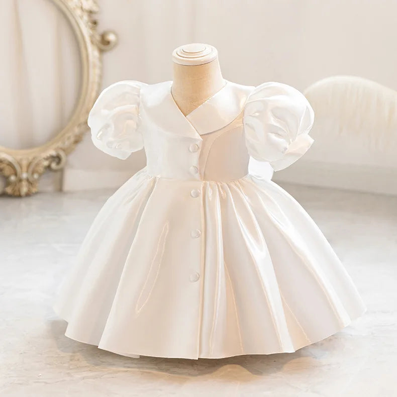 Luxury Princess Dress for Girls - Premium Fluffy Tulle Ball Gown Flower Girl Wedding Dress + Birthday Party Gown