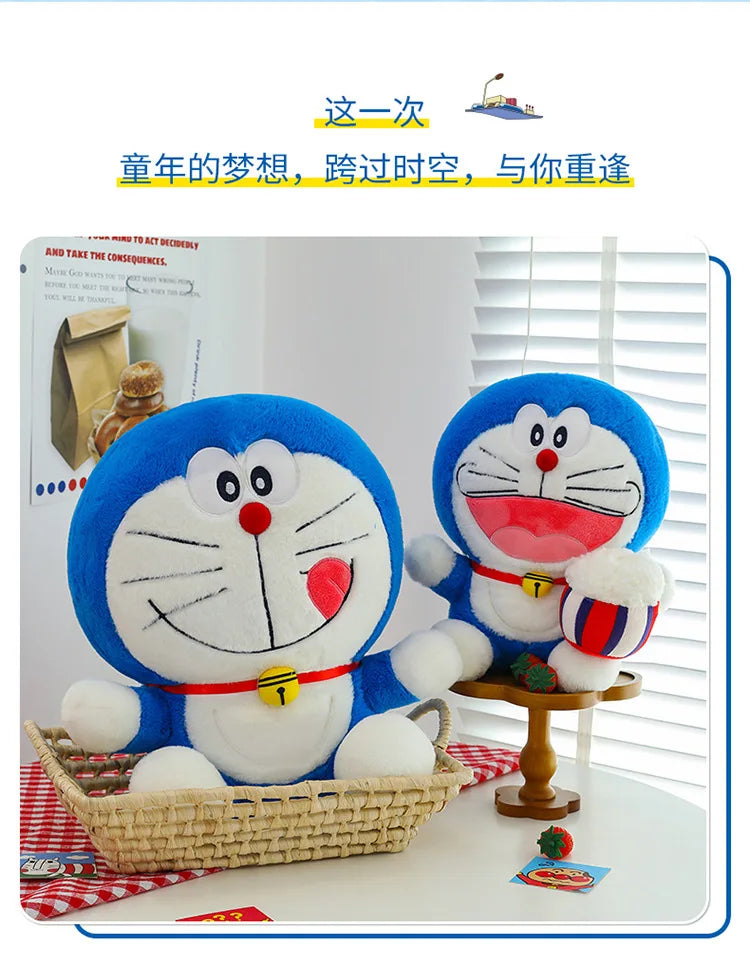 Cute Blue Cat Plush Toy Soft Huggable Stuffed Animal