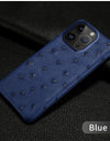 100% Natural Ostrich Leather Phone Case for iPhone 16 15 14 Pro Max 14Pro 16 Plus 15Pro 16Pro luxury Back Cover