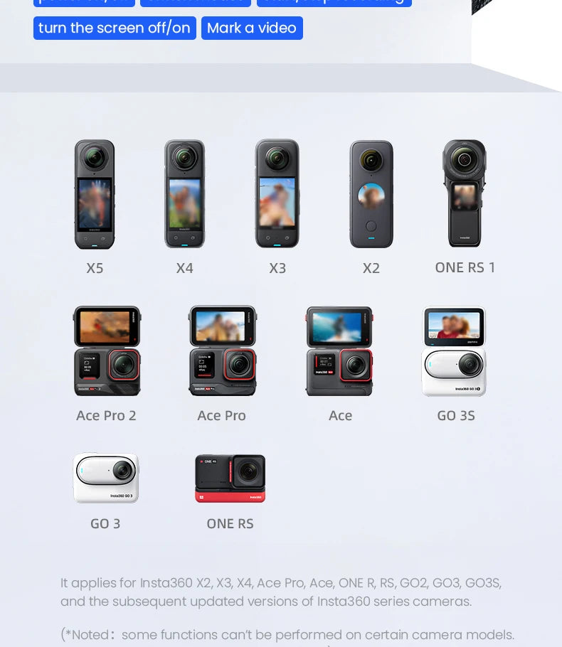 Wireless Bluetooth Remote Control with Wrist Strap for Action Cameras and Smartphones
