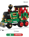 Merry Christmas Train Santa Claus Sleigh Carriage Christmas Tree Building Blocks Assembly Bricks Toys 's Xmas Gifts