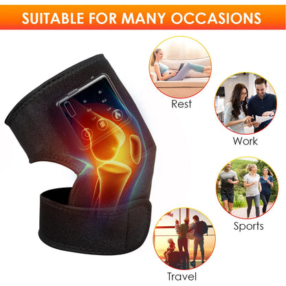 Thermal Knee Massager Electric Leg Joint Heating Vibration Massage Therapy Elbow Brace Arthritis Pain Physiotherapy Knee Support