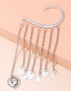1pc New Stylist Boho Butterfly Star Crystal Earrings No Piercing Long Ear Cuff Earrings Bohemia Jewelry