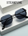Square Punk Sunglasses For Men Luxury Steampunk Vintage Fashion Glasses Retro Shades