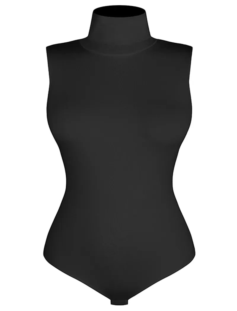 Women High Collar Sleeveless Bodysuit – Tummy Control & Butt Lifting Shapewear