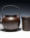 Chinese Purple Clay Tea Pot Chinese Kung Fu Large Capacity With Filter Handle Hand-painted Teapot Kettle Set