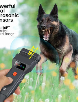 3 Ultrasonic Dog Repeller Anti Bark Dog Attacks Deterrent Devices Rechargeable Pet Stop-Barking Training With LED Flashlight