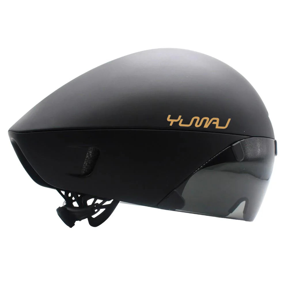 Aerodynamic Triathlon Cycling Helmet With Magnetic Goggles