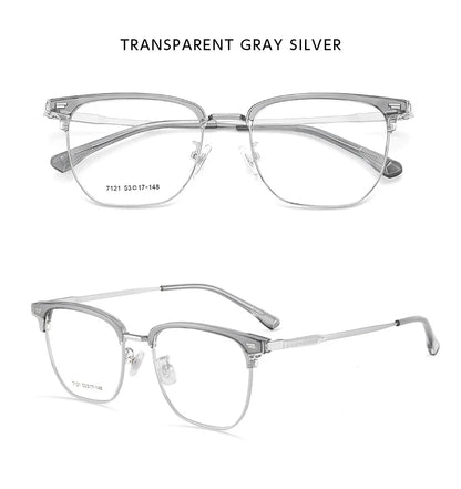 SANGCOO Ultra-light Comfortable Big Eyewear TR90 Pure Titanium Retro Square Optical Prescription Glasses Frame MenAndWomen G7121