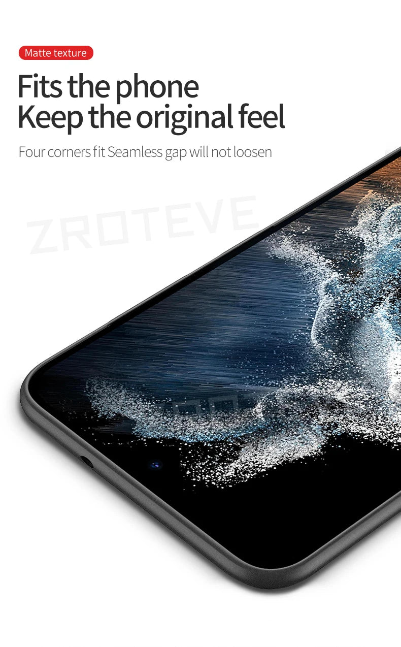 Zroteve Slim Matte Hard PC Case for Samsung Galaxy S26 Ultra / S25 Edge / S24 / S23 – Lightweight Protective Cover