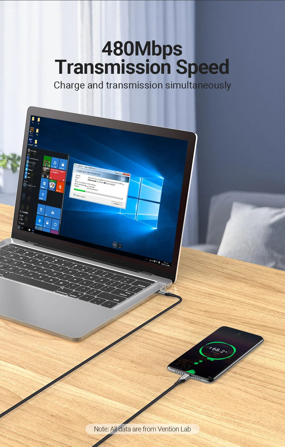 USB Type C To USB C Cable PD60W Fast Charging Cable USB C Cable for iPhone 16 15 Quick charge Cables 3A C Wire Data Sync