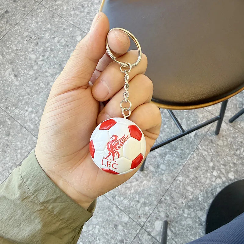 Football Club PU Keychain Soccer Fan Backpack Charm Collectible Gift