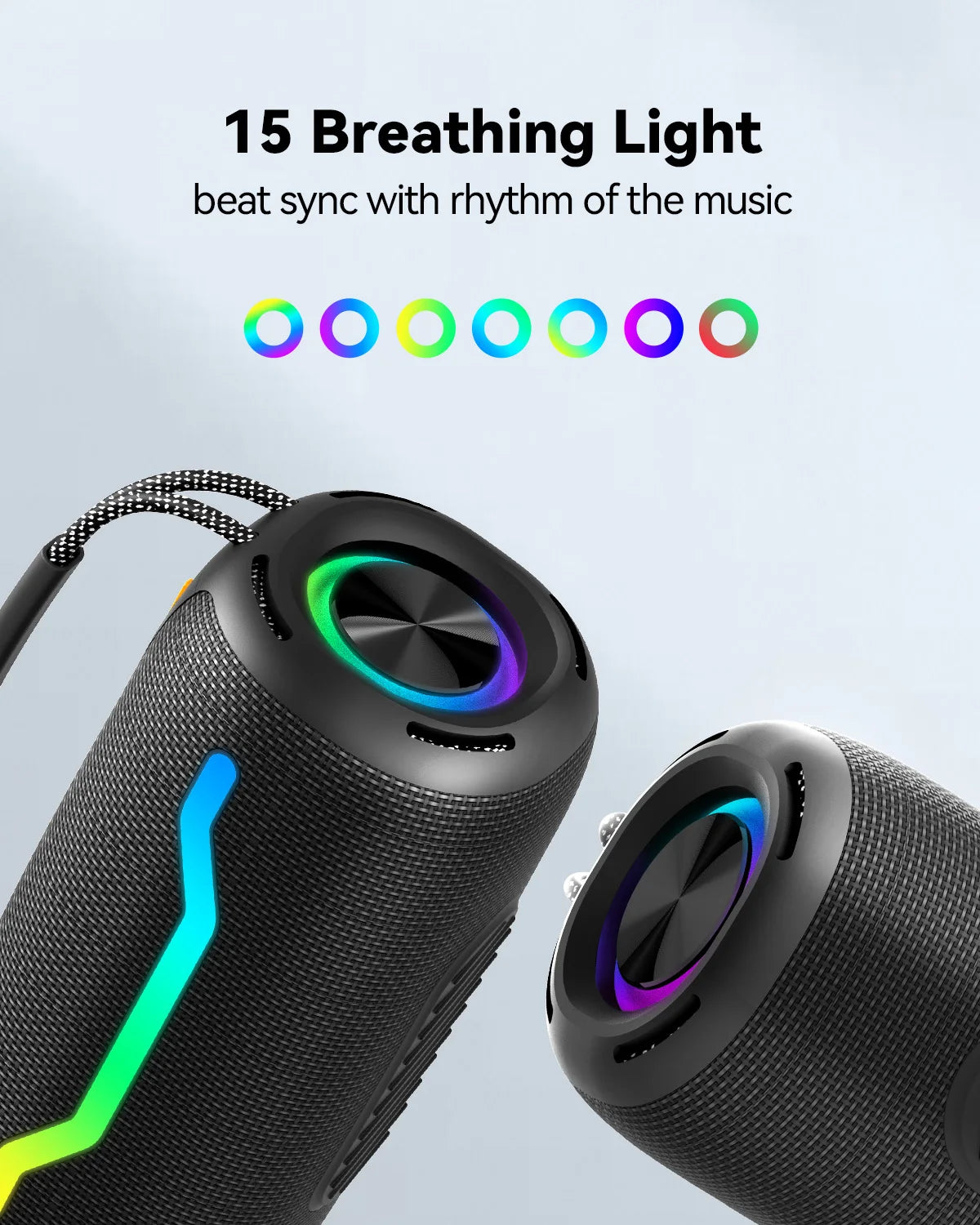 Puremic Portable Bluetooth Speaker with HD Sound, IPX6 Waterproof, Up to 18H Playtime, Karaoke Machine for Home/Party/Outdoor