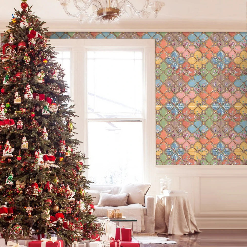 3D Wall Sticker Self-adhesive Boho Wall Panel Peel and Stick Tile Backsplash for Kitchen Bathroom Living Room Waterproof