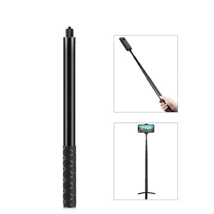 150cm 110cm 70cm Metal Selfie Stick Monopod with Invisible Adapter Base & Screw for Insta360 One RS / X2 / X3