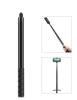 150cm 110cm 70cm Metal Selfie Stick Monopod with Invisible Adapter Base & Screw for Insta360 One RS / X2 / X3