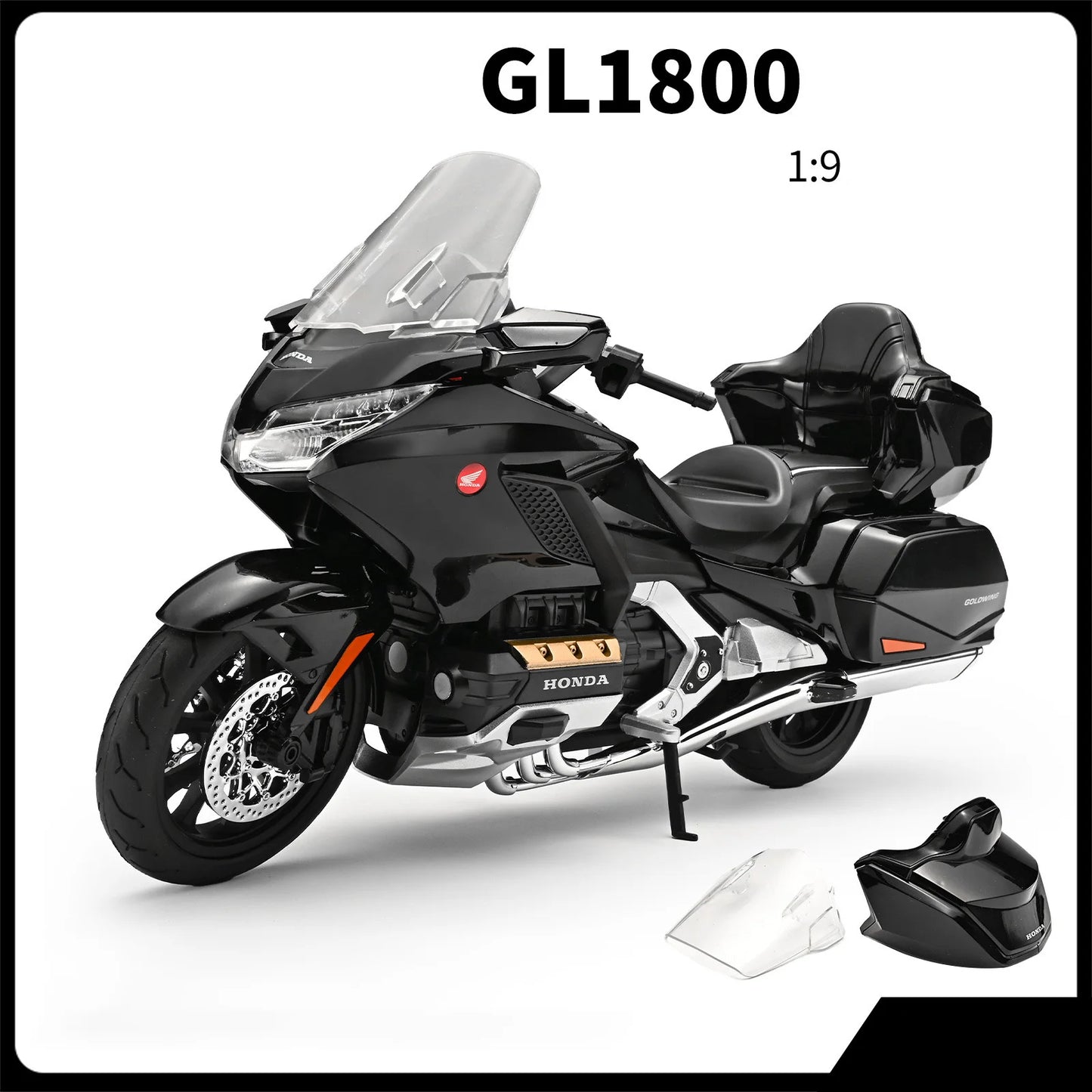 Diecast Honda Gold Wing GL1800 Touring Motorcycle Model 1 to 9 Scale