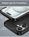 For iPhone 16 Case Silicone Carbon Fiber Protector Case For iPhone 16 Pro Max 16 Plus Cover Shockproof Rubber TPU Cover Case