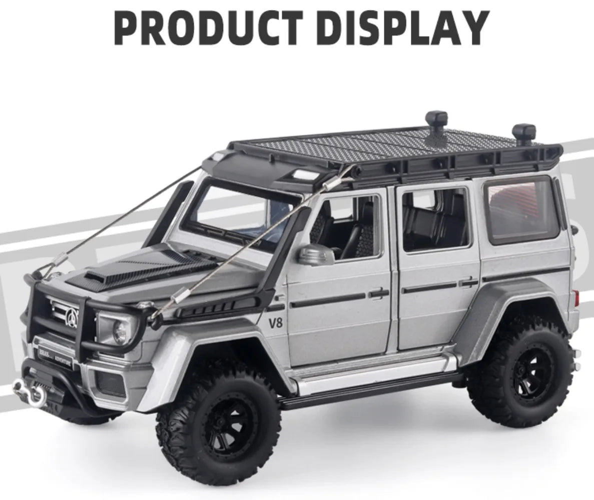 1:24 Alloy Diecast Toy Car Model G550 4X4 Adventure Edition Off Road Vehicle Model with Sound Light SUV Toy