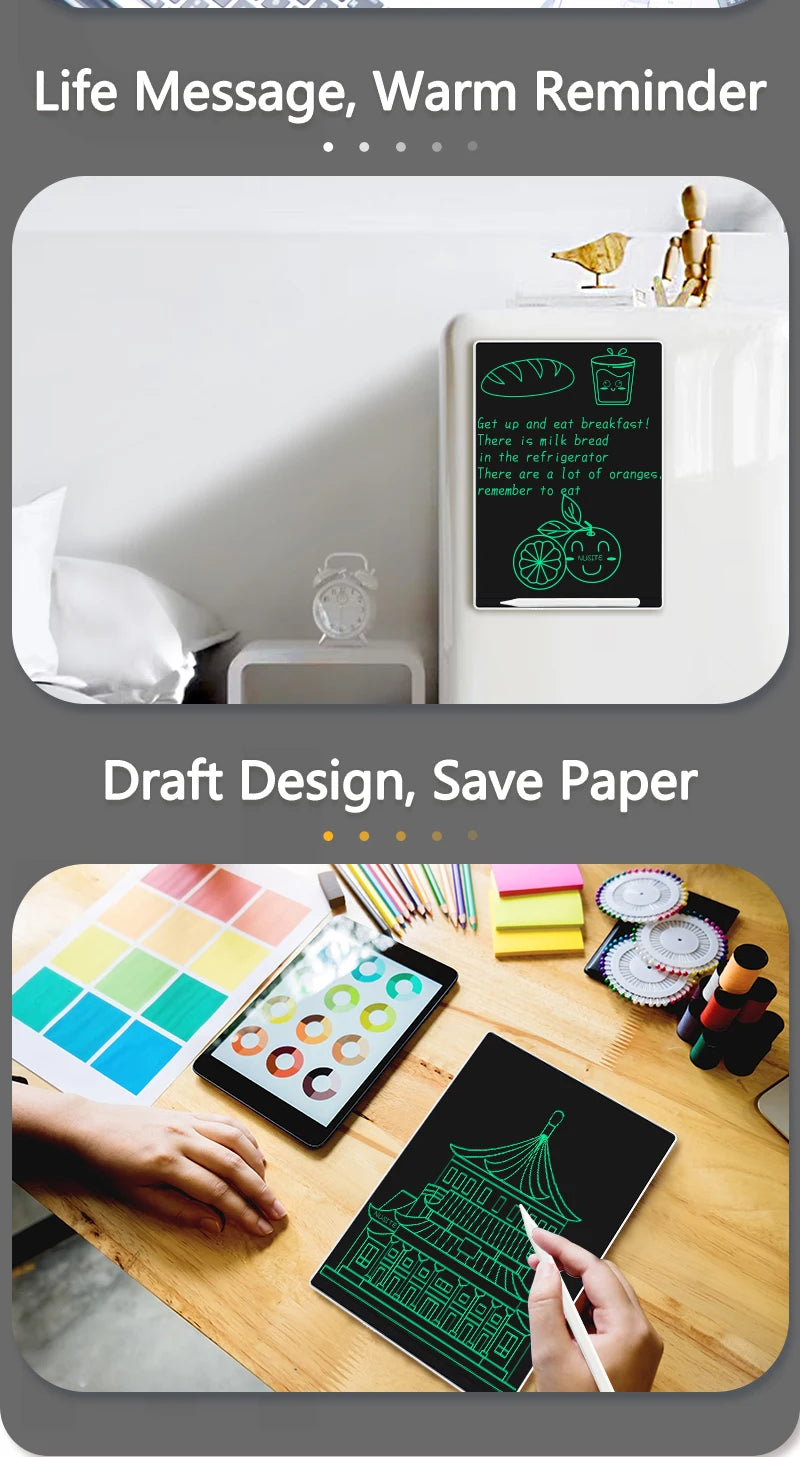 11.5/10.5inch LCD Drawing Board for Work Full Screen Superfine Double/single-sided Handwriting Crystal megnet Writing Tablet Pad