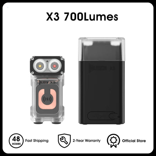 700 Lumen Rechargeable Swivel Head EDC Flashlight With Wireless Charging Case