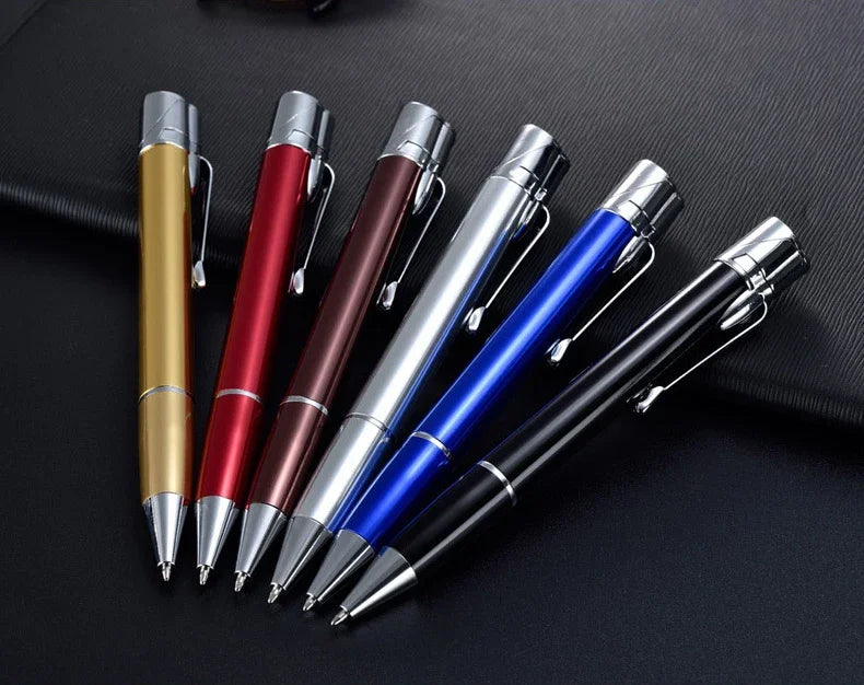Creative Ball Pen Ligher Green Flame Torch Lighter Unusual Pen Portable Metal Butane Gas Cigarette Lighter Practical Gadget Gift