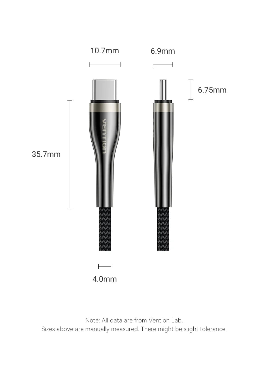 100W USB Type C To USB C Cable Quick Charging USB-C PD Charger Wire Cord for Macbook Samsung Xiaomi Type-C USB C Cable