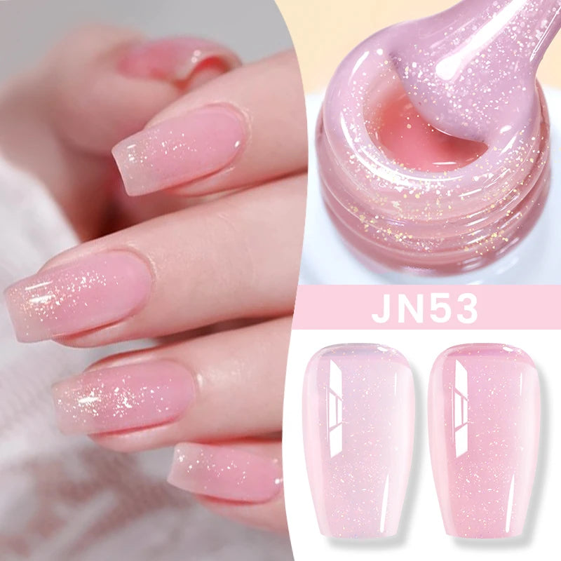 10ml Jelly Nude Gel Nail Polish Autumn Amber Semi Transparent Manicure Soak off UV LED Nails Gel Varnish