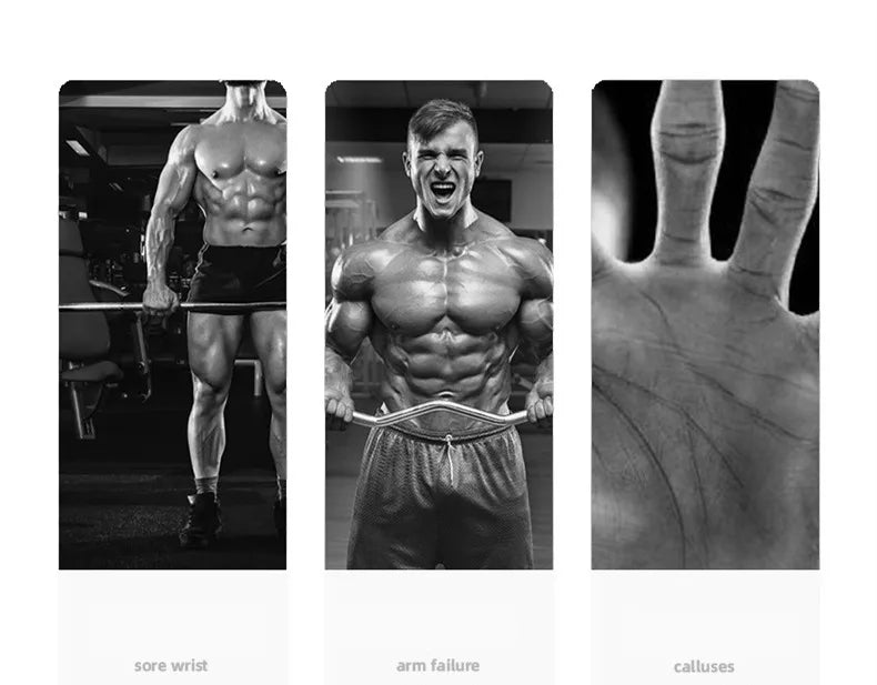 Cowhide Gym Gloves Grips Anti-Skid Weight Power Belt Lifting Pads Deadlift Belt Workout Crossfit Fitness Gloves Palm Protection