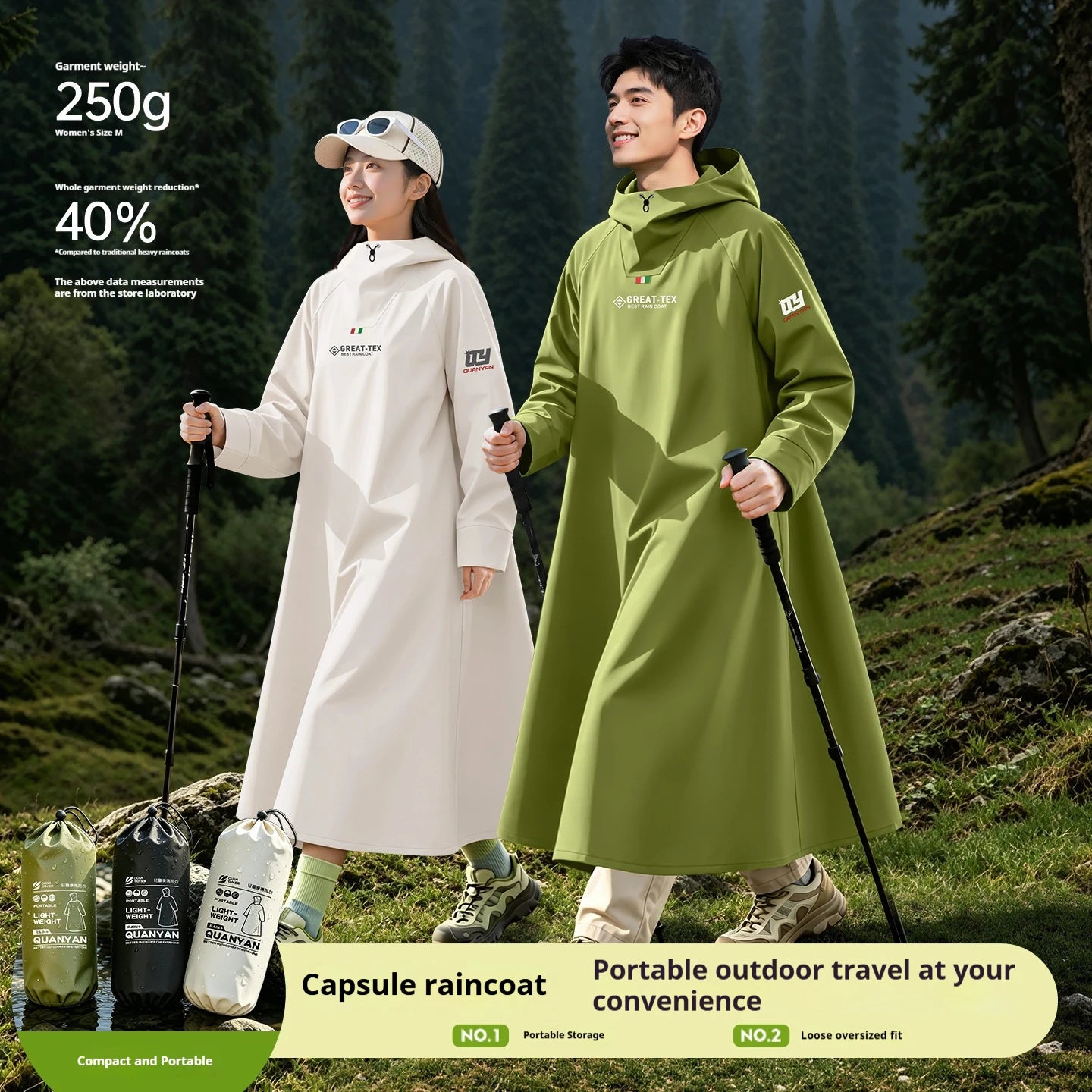 Full Body Waterproof Rain Poncho for Electric Scooter and Cycling