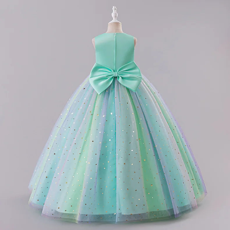 Princess Dress for Girls - Elegant Fluffy Tulle Ball Gown Birthday Party Dress School Performance Costume