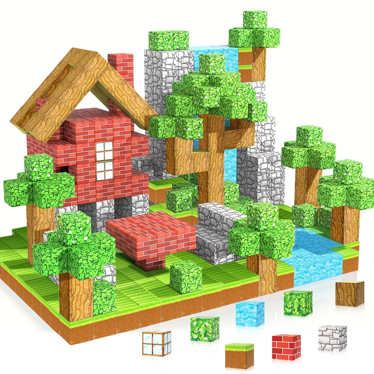 Building Blocks Mine World Cube Set for Boy Girl Age 3+ DIY Model  Stem Montessori Sensory Toys Gift