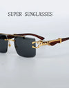 Rimless Designer Sunglasses Women Trendy Luxe Fashion Sunglasses Men Vintage Glasses Lentes De Sol Mujer Lunette Soleil Femme