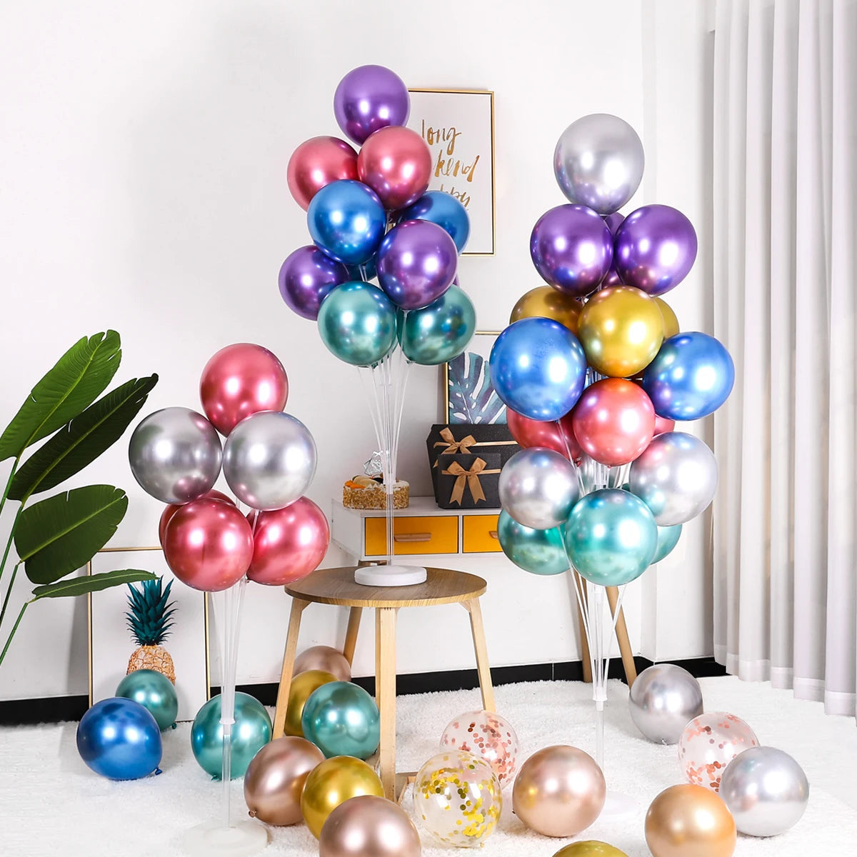 Birthday Balloon Support Balloon Stand Balloon Holder Balloon Stick Tubes Wedding Birthday Party Decoration Kids Baby Shower