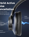 Focus ANC Wireless Bluetooth Headphones Hi-Res Audio Hybrid Active Noise Cancelling Headset With Mic Type C Fast Charge