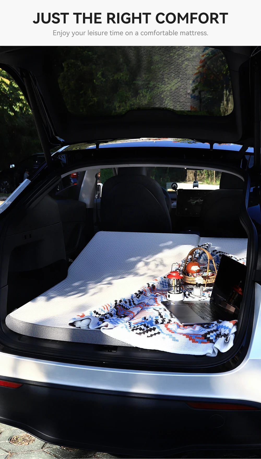 Camping Mattress for Tesla Model Y Juniper 2021 2026 Memory Sponge Car Travel Bed Portable Camping Mattress